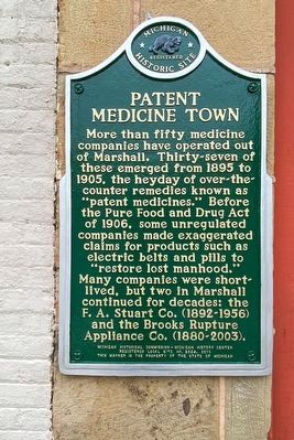 Patent Medicine Town Marker. Click for full size. Patent Medicine Town Marker image. Click for full size.