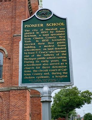Pioneer School Marker image. Click for full size.