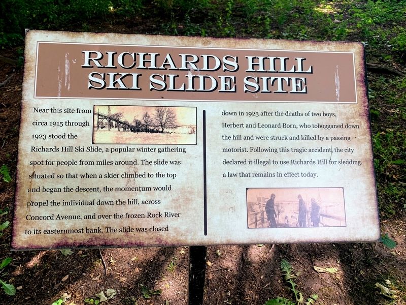 Richards Hill Ski Slide Marker image. Click for full size.