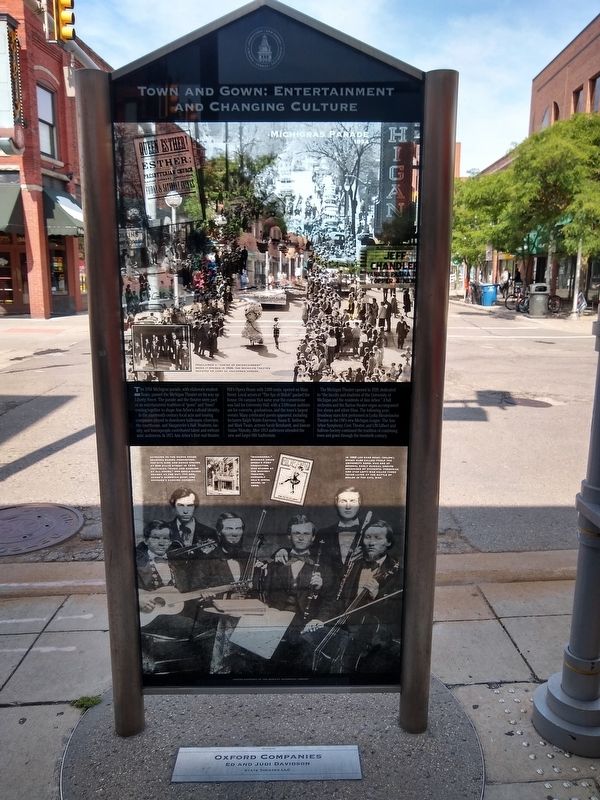 Town and Gown: Entertainment and Changing Culture Marker image. Click for full size.