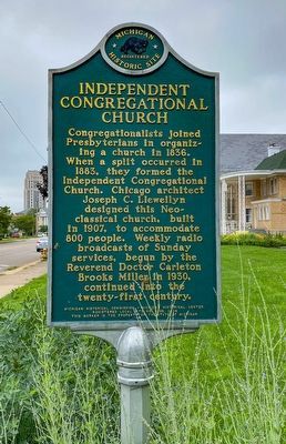 Independent Congregational Church Marker image. Click for full size.