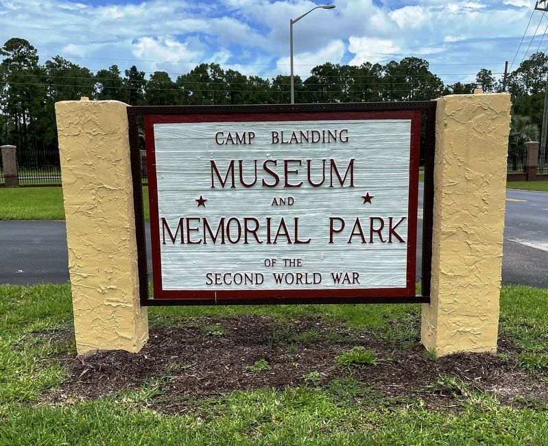 Camp Blanding Museum & Memorial Park sign image. Click for full size.