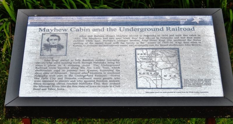 Mayhew Cabin and the Underground Railroad Marker image. Click for full size.
