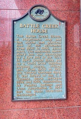 Battle Creek House Marker image. Click for full size.
