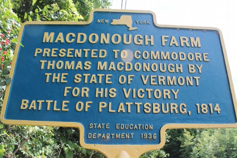 Macdonough Farm Marker image. Click for full size.