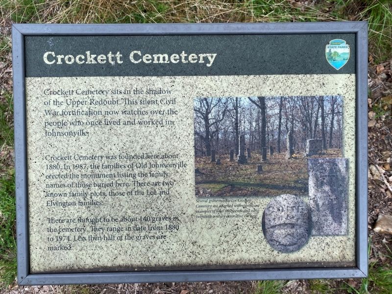 Crockett Cemetery Marker image. Click for full size.