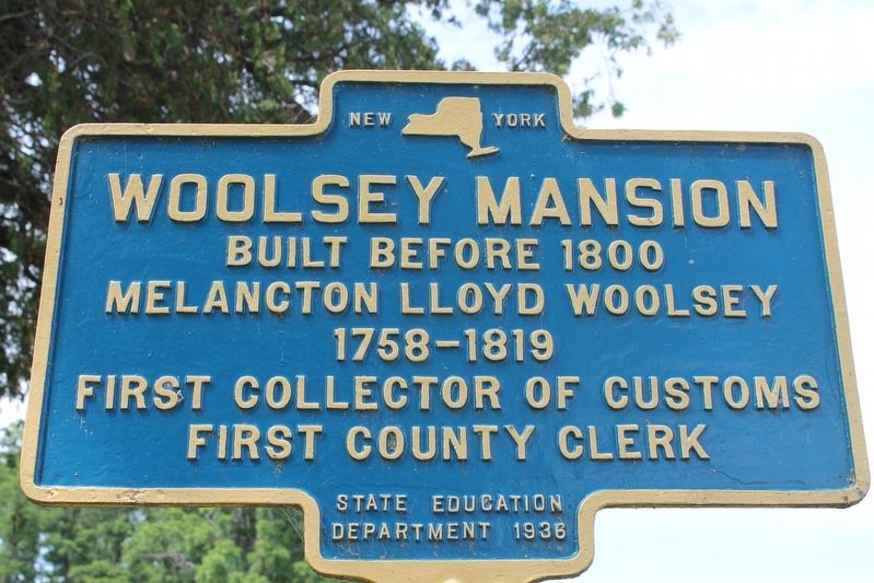Woolsey Mansion Marker image. Click for full size.