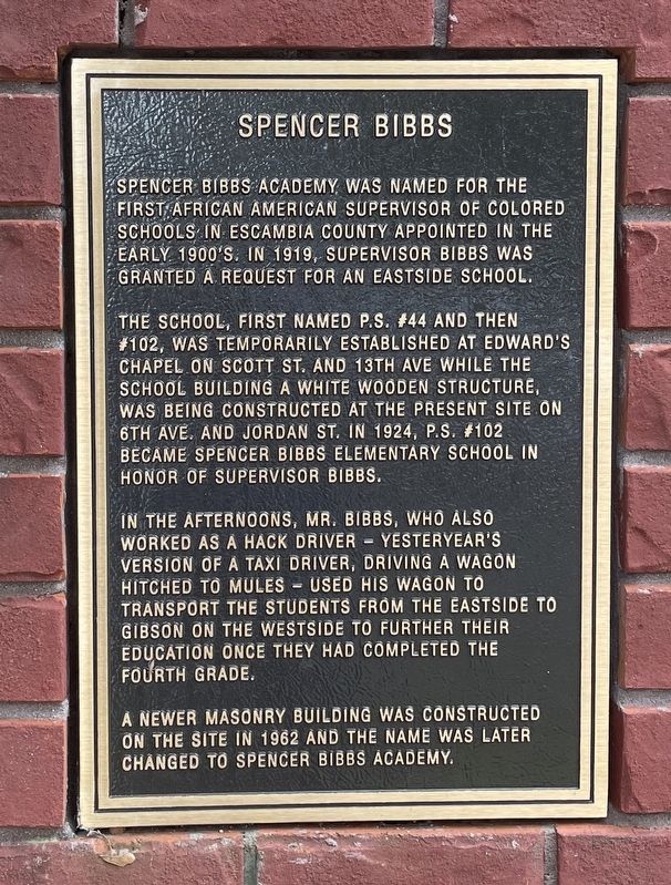 Spencer Bibbs Academy Marker image. Click for full size.