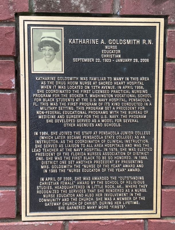 Katharine A. Goldsmith R.N. Marker image. Click for full size.