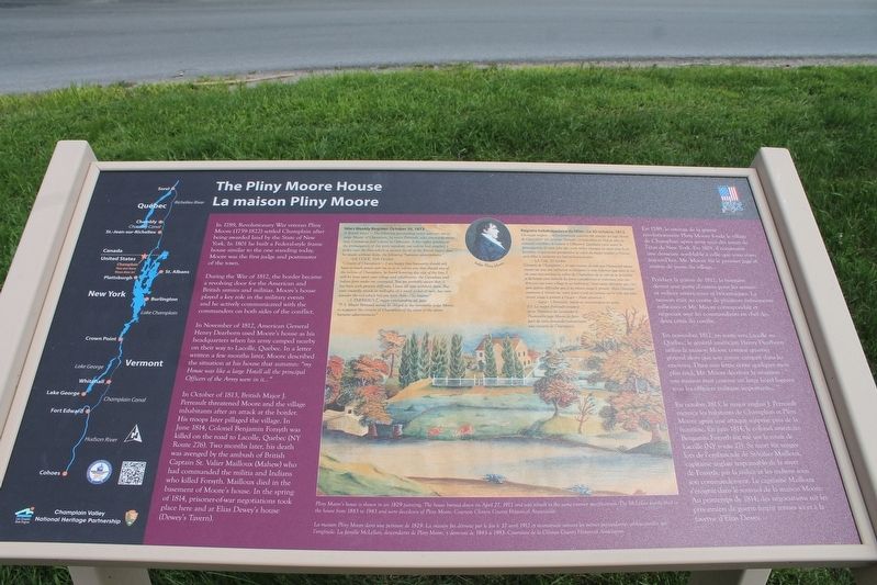 Pliny Moore House Marker image. Click for full size.
