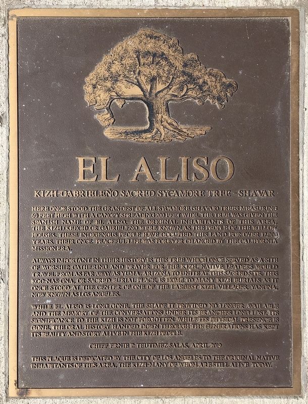El Aliso Marker image. Click for full size.