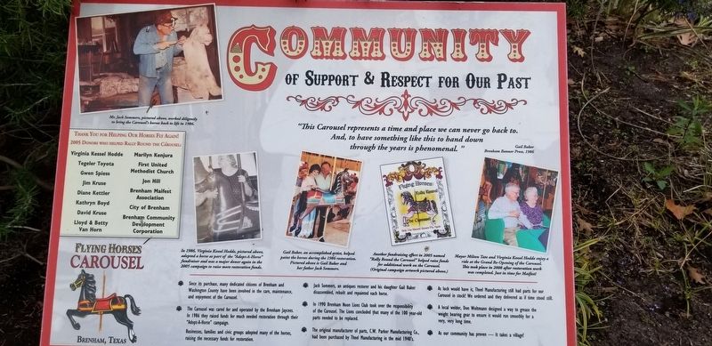 Community of Support & Respect for our Past Marker. Click for full size. Community of Support & Respect for our Past Marker image. Click for full size.