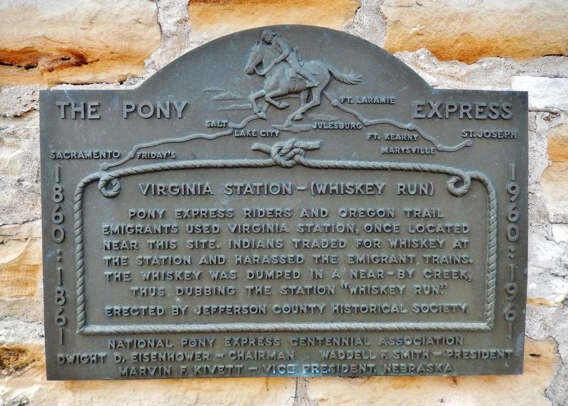 Virginia Station — (Whiskey Run) Marker image. Click for full size.