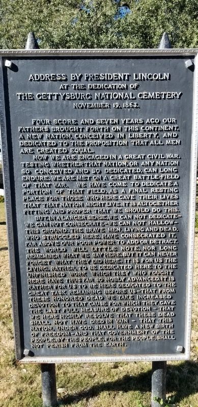Gettysburg Address Marker image. Click for full size.