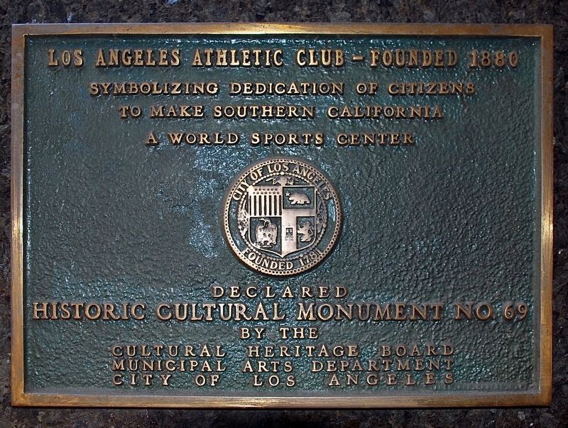 Los Angeles Athletic Club Marker image. Click for full size.