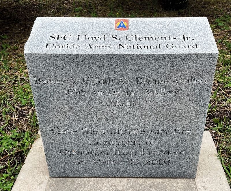 SFC Lloyd S. Clements Jr. Marker image. Click for full size.