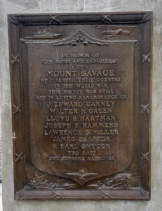 In Honor of the Sons and Daughters of Mount Savage Marker image. Click for full size.