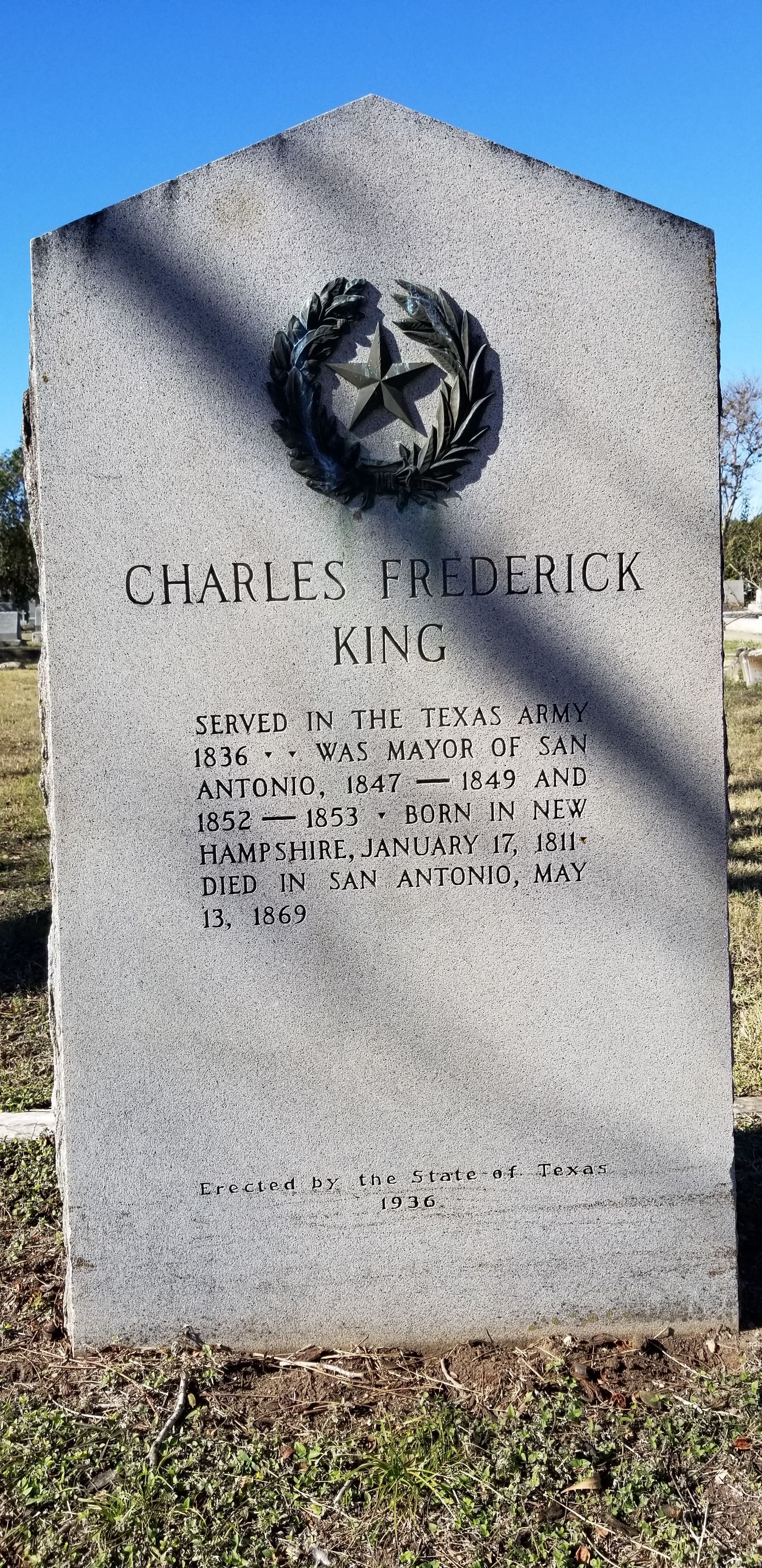 Charles Frederick King Marker