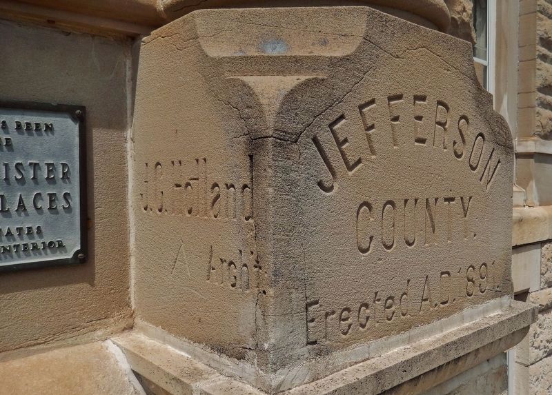 Jefferson County Courthouse Cornerstone image. Click for full size.