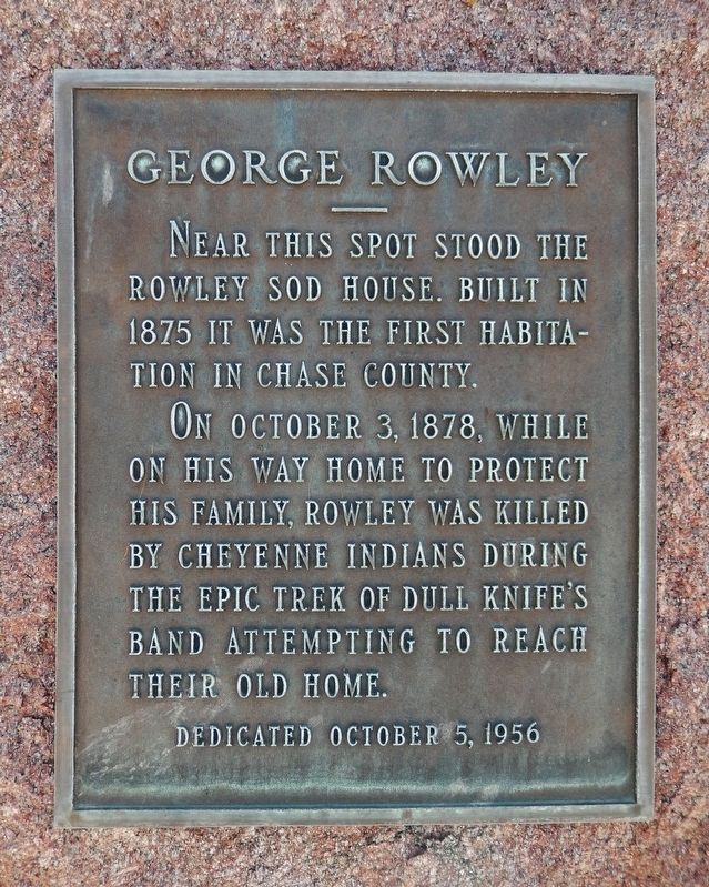 George Rowley Marker image. Click for full size.