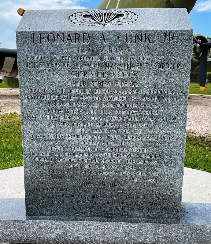 Leonard A. Funk, Jr. Marker image. Click for full size.