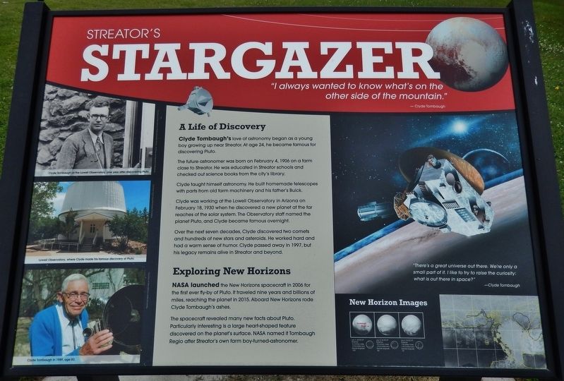 Streator's Stargazer Marker image. Click for full size.