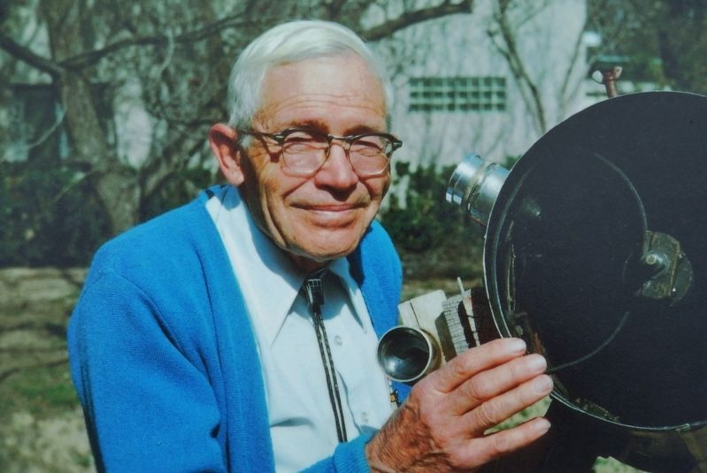 Marker detail: Clyde Tombaugh in 1989, age 83. image. Click for full size.