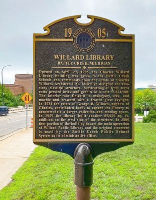 Willard Library Marker image. Click for full size.