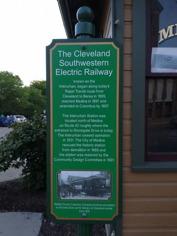 The Cleveland Southwestern Electric Railway Marker image. Click for full size.