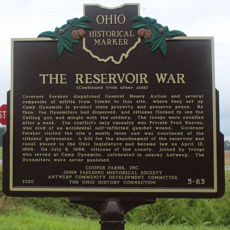 The Reservoir War Marker. Click for full size. The Reservoir War Marker image. Click for full size.