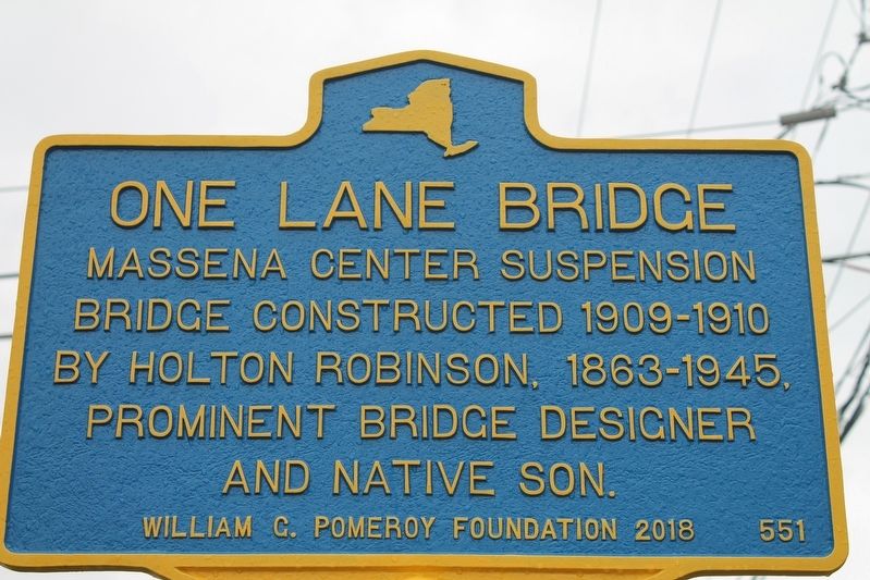 One Lane Bridge Marker image. Click for full size.