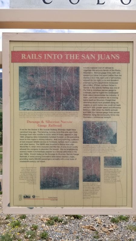 Rails Into the San Juans Marker image. Click for full size.