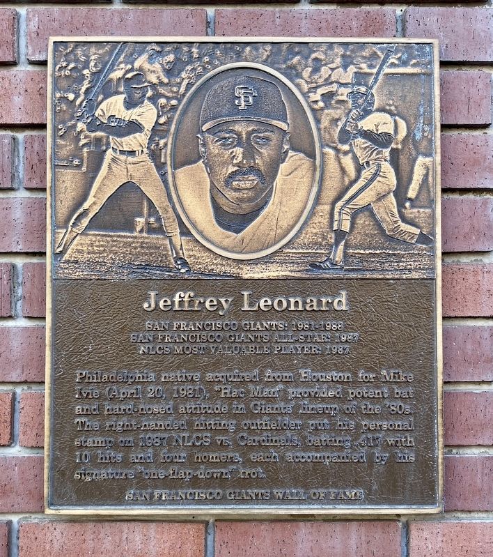 Jeffrey Leonard Marker. Click for full size. Jeffrey Leonard Marker image. Click for full size.