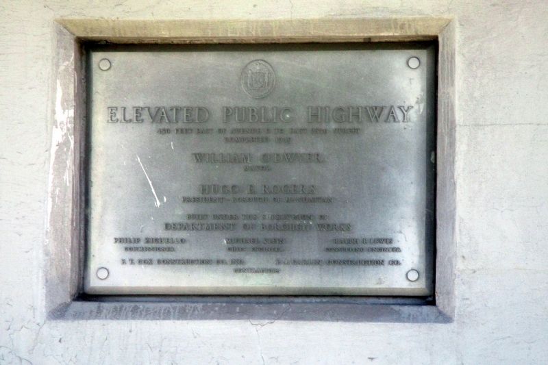 Elevated Public Highway plaque. Click for full size. Elevated Public Highway plaque image. Click for full size.
