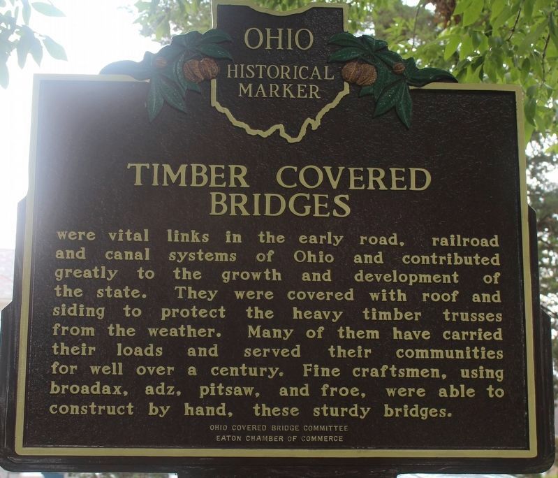 Timber Covered Bridges side of the marker image. Click for full size.