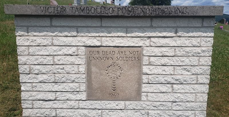 Our Dead Are Not Unknown Soldiers Marker image. Click for full size.