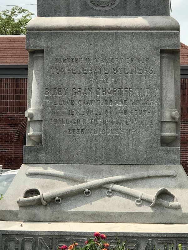 Mount Pleasant Confederate Memorial (east face) image. Click for full size.