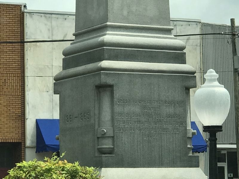 Mount Pleasant Confederate Memorial (north and west faces) image. Click for full size.