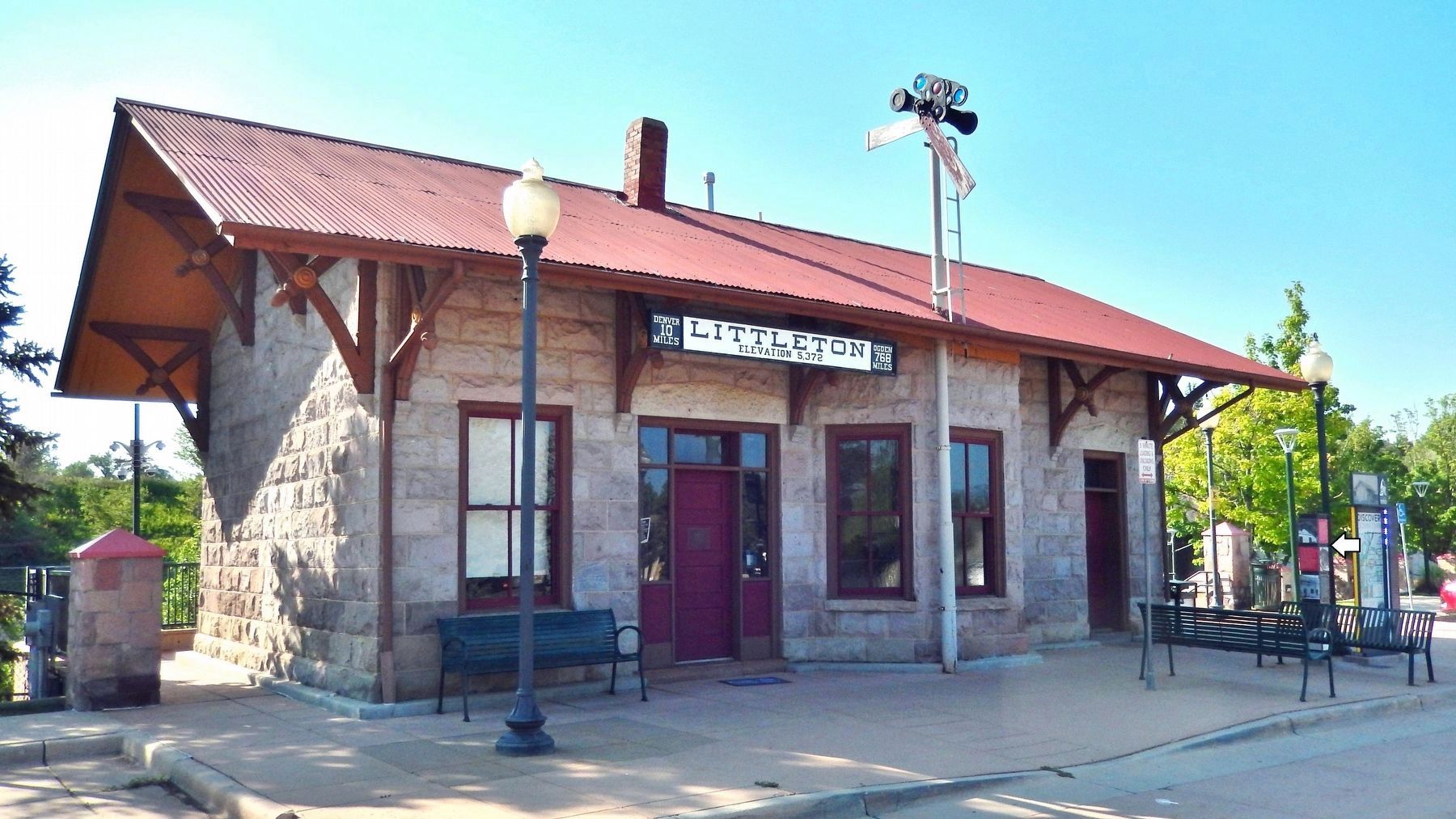 Littleton Railroad Depot (<i>west elevation</i>). Click for full size. Littleton Railroad Depot (<i>west elevation</i>) image. Click for full size.