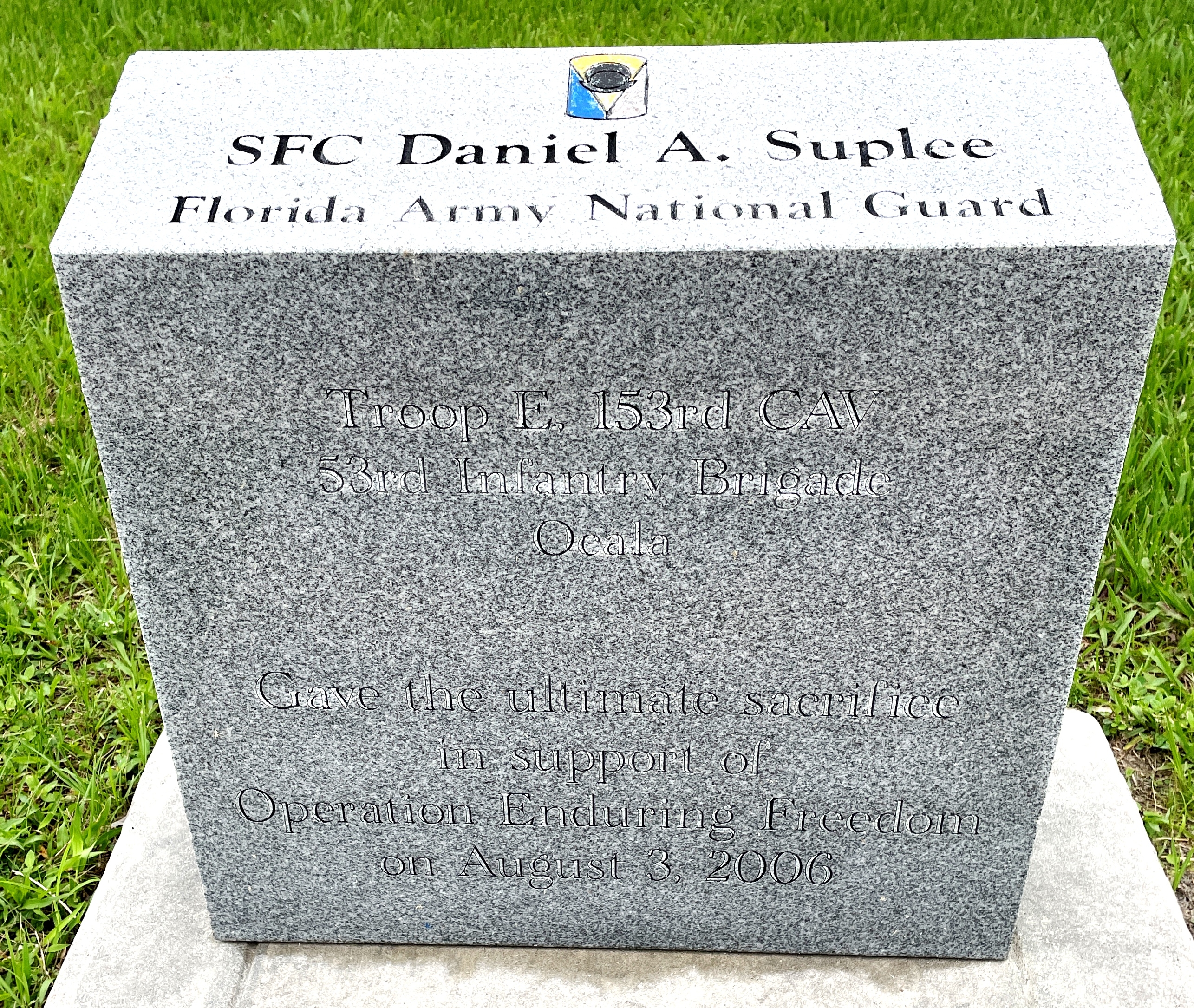 SFC Daniel A. Suplee Marker