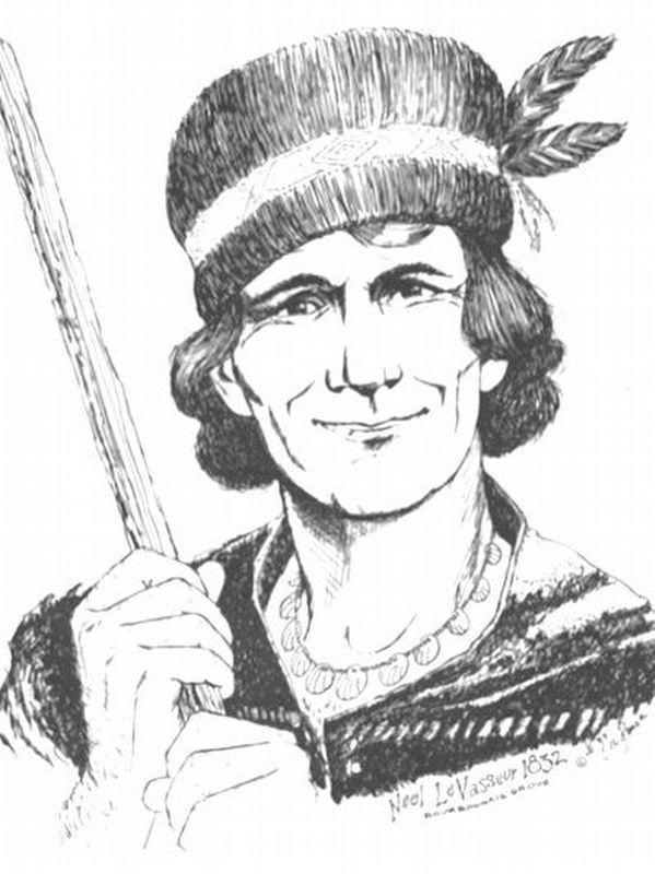 A young Noel LeVasseur, French Canadian fur trader image. Click for more information.