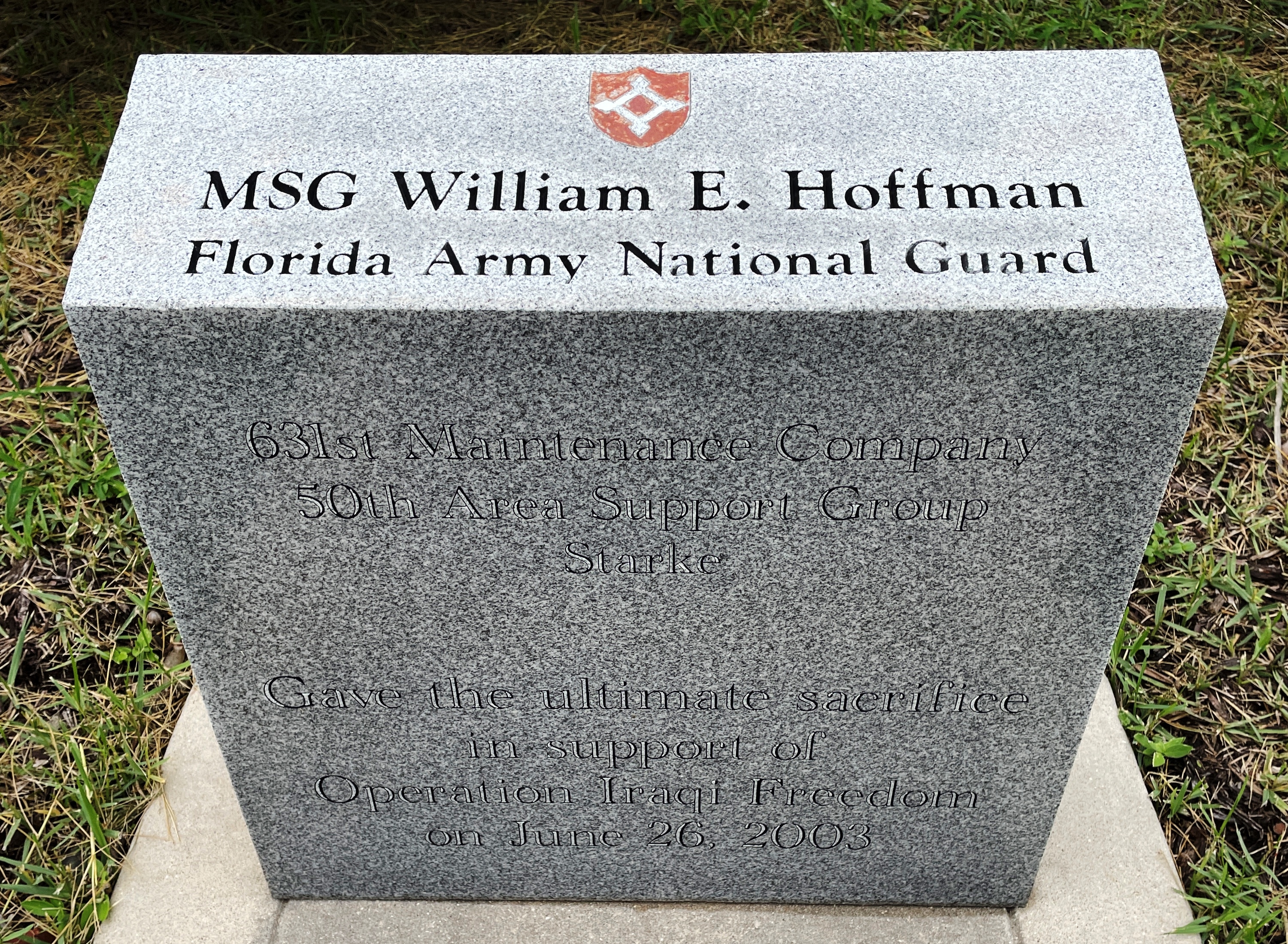 MSG William E. Hoffman Marker