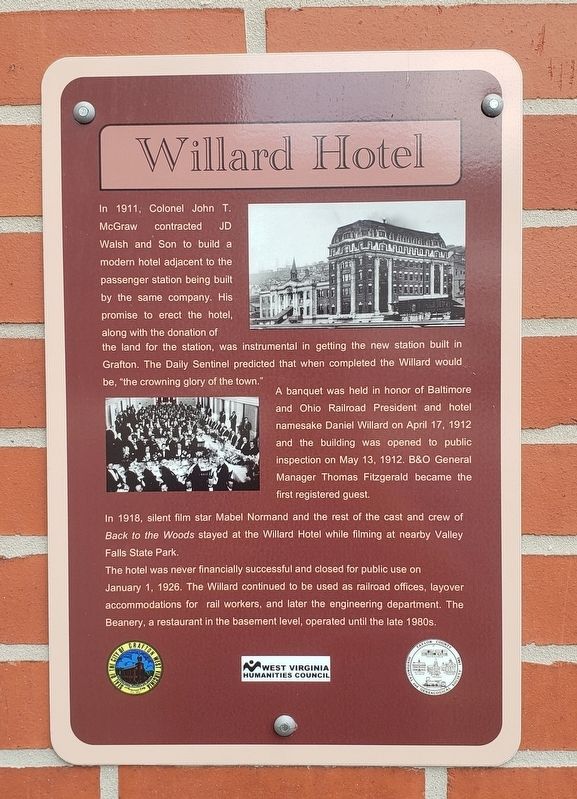 Willard Hotel Marker image. Click for full size.