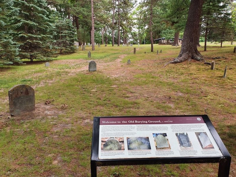 Welcome to the Old Burying Ground, c. 1632-1787 Marker image. Click for full size.