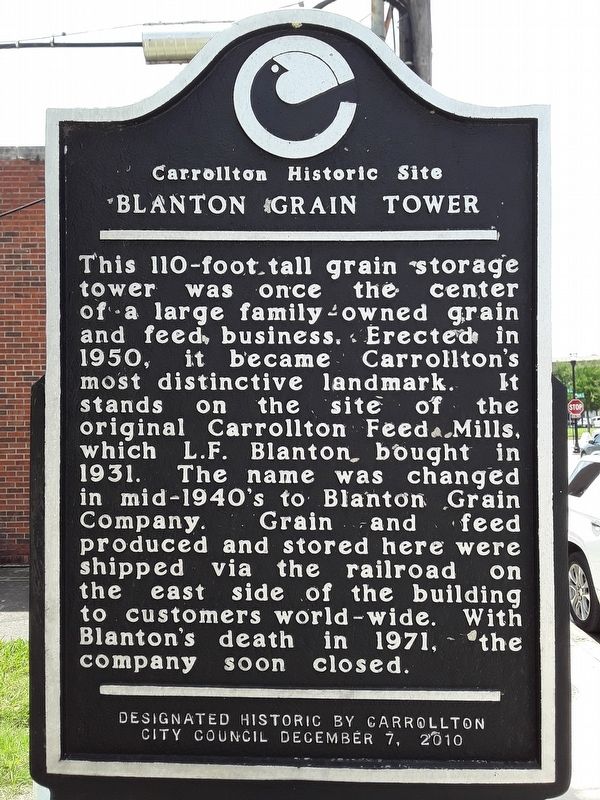 Blanton Grain Tower Marker image. Click for full size.