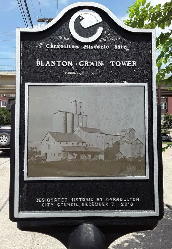 Blanton Grain Tower Marker Reverse image. Click for full size.
