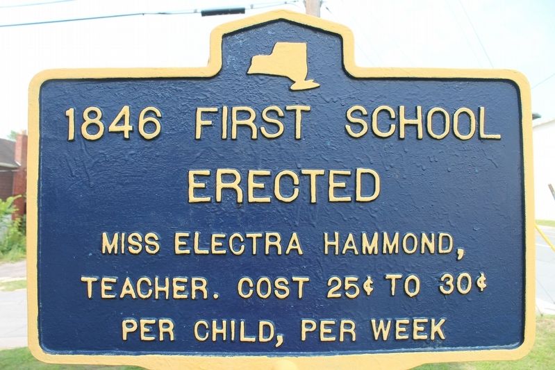 1846 First School Marker image. Click for full size.