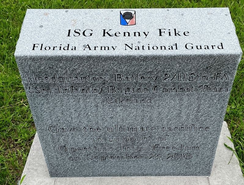 1SG Kenny Fike Marker image. Click for full size.