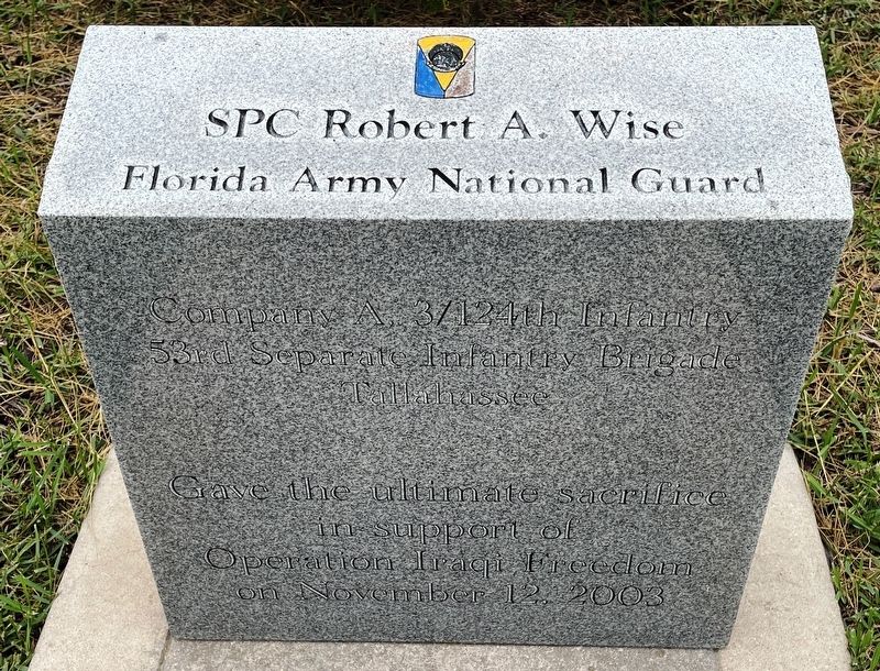 SPC Robert A. Wise Marker image. Click for full size.