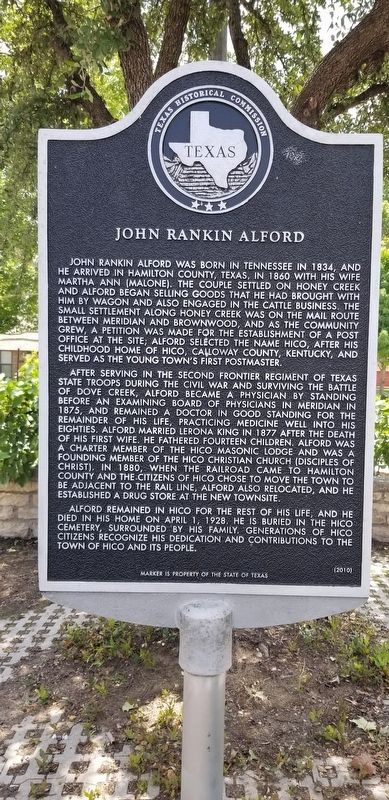 John Rankin Alford Marker image. Click for full size.
